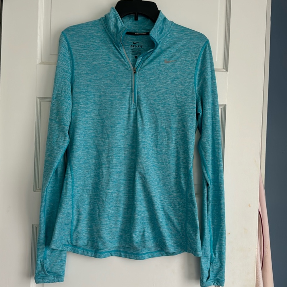 Nike women’s running medium half zip turquoise